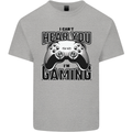 I Can't Hear You Im Gaming Funny Gamer Kids T-Shirt Childrens Sports Grey
