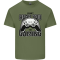 I Can't Hear You Im Gaming Funny Gamer Mens Cotton T-Shirt Tee Top Military Green