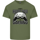 I Can't Hear You Im Gaming Funny Gamer Mens Cotton T-Shirt Tee Top Military Green