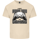I Can't Hear You Im Gaming Funny Gamer Mens Cotton T-Shirt Tee Top Natural
