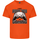 I Can't Hear You Im Gaming Funny Gamer Mens Cotton T-Shirt Tee Top Orange