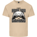I Can't Hear You Im Gaming Funny Gamer Mens Cotton T-Shirt Tee Top Sand