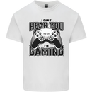 I Can't Hear You Im Gaming Funny Gamer Mens Cotton T-Shirt Tee Top White