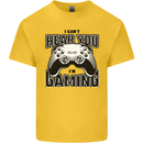 I Can't Hear You Im Gaming Funny Gamer Mens Cotton T-Shirt Tee Top Yellow