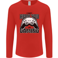 I Can't Hear You Im Gaming Funny Gamer Mens Long Sleeve T-Shirt Red