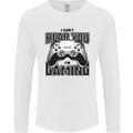 I Can't Hear You Im Gaming Funny Gamer Mens Long Sleeve T-Shirt White