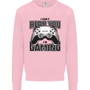 I Can't Hear You Im Gaming Funny Gamer Mens Sweatshirt Jumper Light Pink