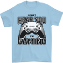 I Can't Hear You Im Gaming Funny Gamer Mens T-Shirt 100% Cotton Light Blue