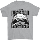 I Can't Hear You Im Gaming Funny Gamer Mens T-Shirt 100% Cotton Sports Grey
