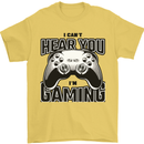 I Can't Hear You Im Gaming Funny Gamer Mens T-Shirt 100% Cotton Yellow