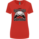I Can't Hear You Im Gaming Funny Gamer Womens Wider Cut T-Shirt Red