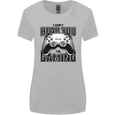 I Can't Hear You Im Gaming Funny Gamer Womens Wider Cut T-Shirt Sports Grey