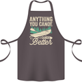 I Canoe Better Funny Canoeing Kayaking Kayak Cotton Apron 100% Organic Dark Grey