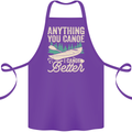 I Canoe Better Funny Canoeing Kayaking Kayak Cotton Apron 100% Organic Purple