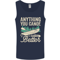 I Canoe Better Funny Canoeing Kayaking Kayak Mens Vest Tank Top Navy Blue