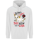 I Didn't Fart My Butt Blew You a Kiss Funny Dog Mens 80% Cotton Hoodie White