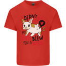 I Didn't Fart My Butt Blew You a Kiss Funny Dog Mens Cotton T-Shirt Tee Top Red