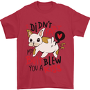 I Didn't Fart My Butt Blew You a Kiss Funny Dog Mens T-Shirt 100% Cotton Red