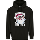 I Do It for the HO's Funny Christmas Santa Xmas Mens 80% Cotton Hoodie Black