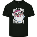 I Do It for the HO's Funny Christmas Santa Xmas Mens Cotton T-Shirt Tee Top Black