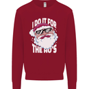I Do It for the HO's Funny Christmas Santa Xmas Mens Sweatshirt Jumper Red