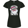 I Do It for the HO's Funny Christmas Santa Xmas Womens Petite Cut T-Shirt Black