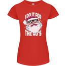 I Do It for the HO's Funny Christmas Santa Xmas Womens Petite Cut T-Shirt Red