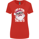 I Do It for the HO's Funny Christmas Santa Xmas Womens Wider Cut T-Shirt Red