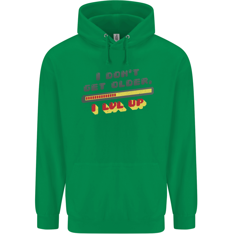 I Don't Get Older Funny Gaming Gamer Birthday Childrens Kids Hoodie Irish Green