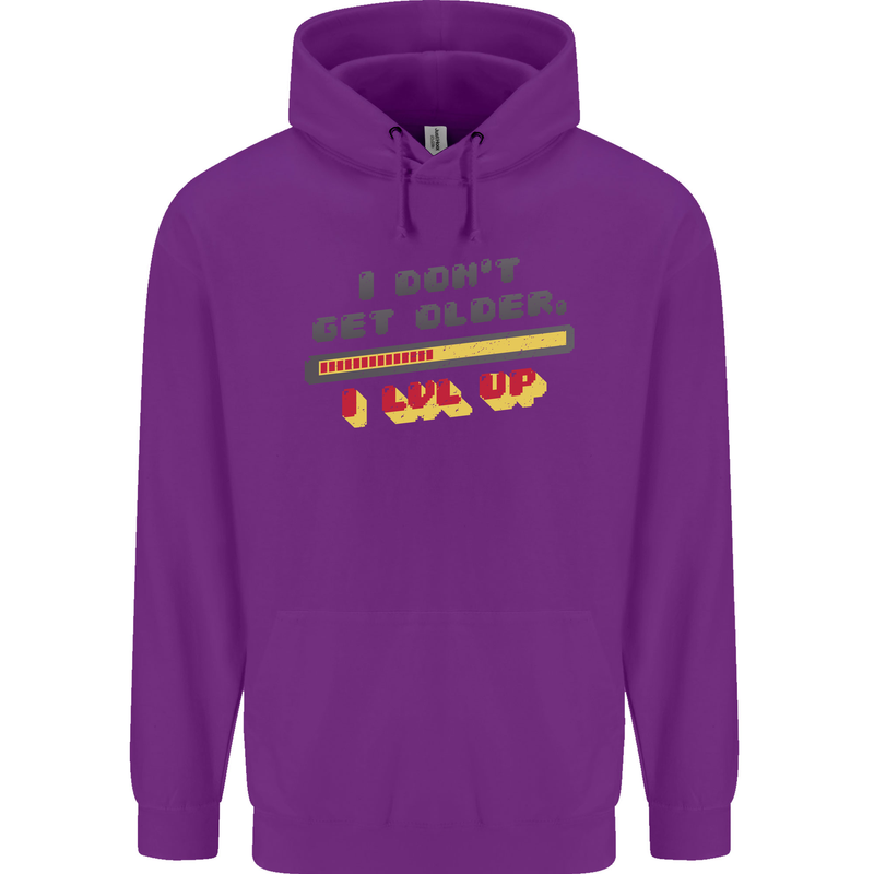 I Don't Get Older Funny Gaming Gamer Birthday Childrens Kids Hoodie Purple