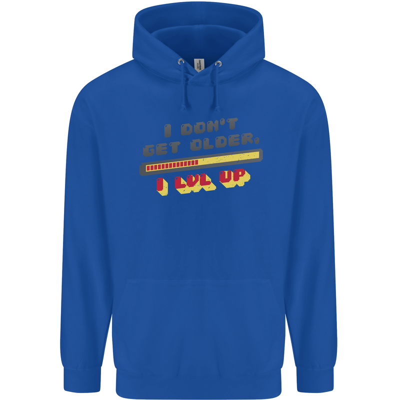 I Don't Get Older Funny Gaming Gamer Birthday Childrens Kids Hoodie Royal Blue