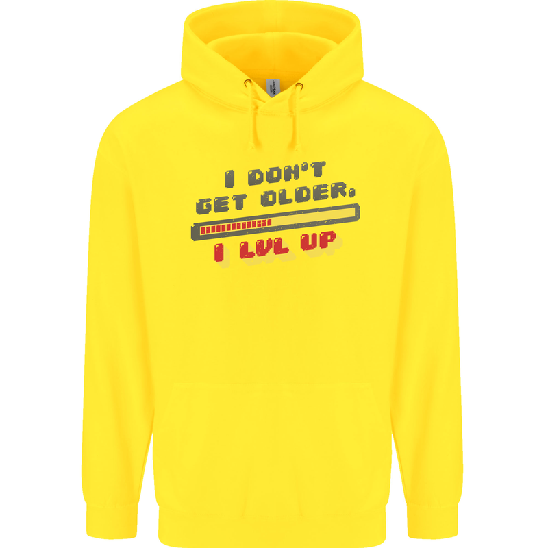 I Don't Get Older Funny Gaming Gamer Birthday Childrens Kids Hoodie Yellow