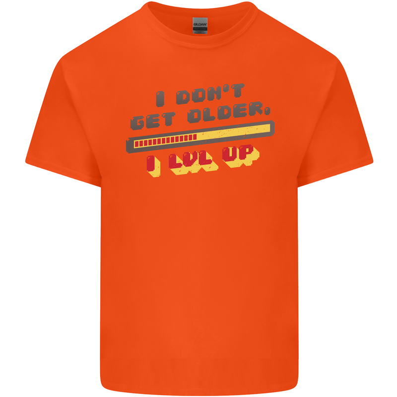 I Don't Get Older Funny Gaming Gamer Birthday Kids T-Shirt Childrens Orange