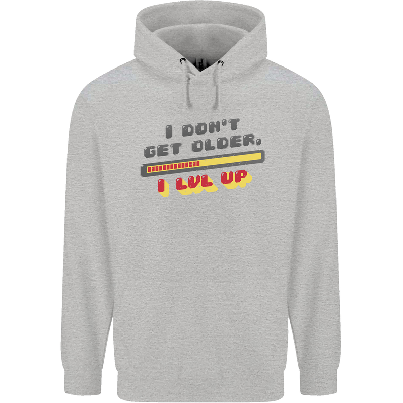 I Don't Get Older Funny Gaming Gamer Birthday Mens 80% Cotton Hoodie Sports Grey