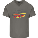 I Don't Get Older Funny Gaming Gamer Birthday Mens V-Neck Cotton T-Shirt Charcoal