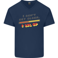 I Don't Get Older Funny Gaming Gamer Birthday Mens V-Neck Cotton T-Shirt Navy Blue