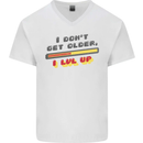 I Don't Get Older Funny Gaming Gamer Birthday Mens V-Neck Cotton T-Shirt White