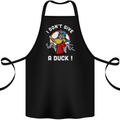 I Don't Give a Duck Funny Offensive Joke Rude Cotton Apron 100% Organic Black