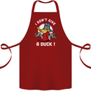 I Don't Give a Duck Funny Offensive Joke Rude Cotton Apron 100% Organic Maroon