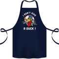 I Don't Give a Duck Funny Offensive Joke Rude Cotton Apron 100% Organic Navy Blue