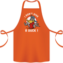 I Don't Give a Duck Funny Offensive Joke Rude Cotton Apron 100% Organic Orange