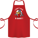 I Don't Give a Duck Funny Offensive Joke Rude Cotton Apron 100% Organic Red