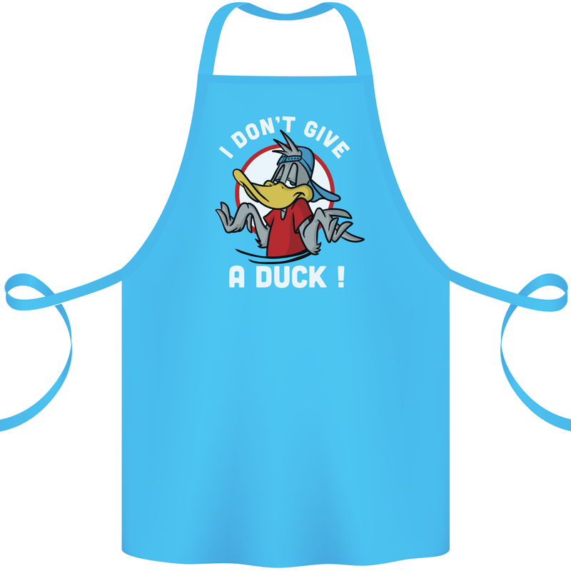 I Don't Give a Duck Funny Offensive Joke Rude Cotton Apron 100% Organic Turquoise