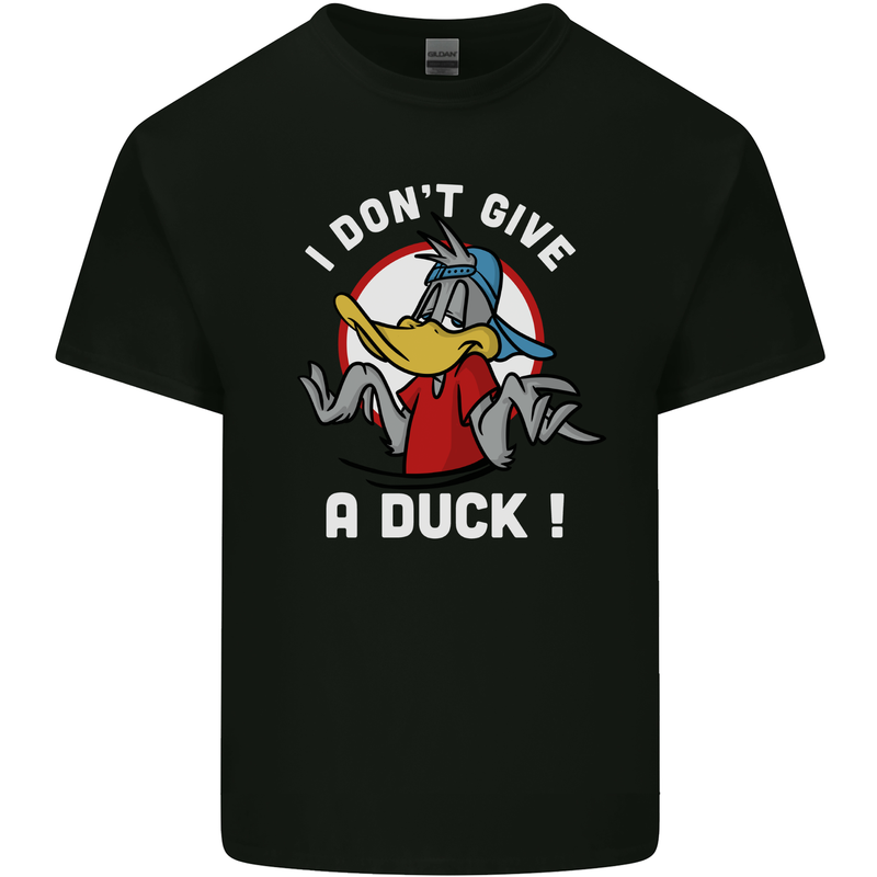 I Don't Give a Duck Funny Offensive Joke Rude Mens Cotton T-Shirt Tee Top Black