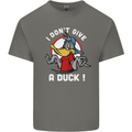 I Don't Give a Duck Funny Offensive Joke Rude Mens Cotton T-Shirt Tee Top Charcoal
