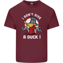 I Don't Give a Duck Funny Offensive Joke Rude Mens Cotton T-Shirt Tee Top Maroon