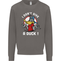 I Don't Give a Duck Funny Offensive Joke Rude Mens Sweatshirt Jumper Charcoal