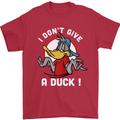 I Don't Give a Duck Funny Offensive Joke Rude Mens T-Shirt 100% Cotton Red