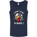 I Don't Give a Duck Funny Offensive Joke Rude Mens Vest Tank Top Navy Blue