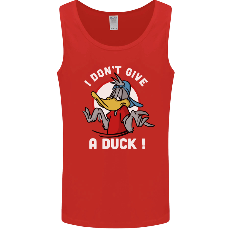 I Don't Give a Duck Funny Offensive Joke Rude Mens Vest Tank Top Red